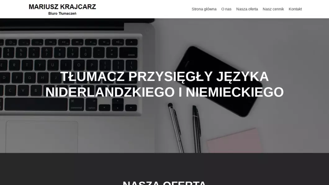 Zrzut ekranu strony